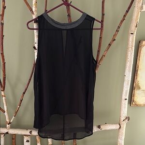 Black Sheer Sleeveless Top